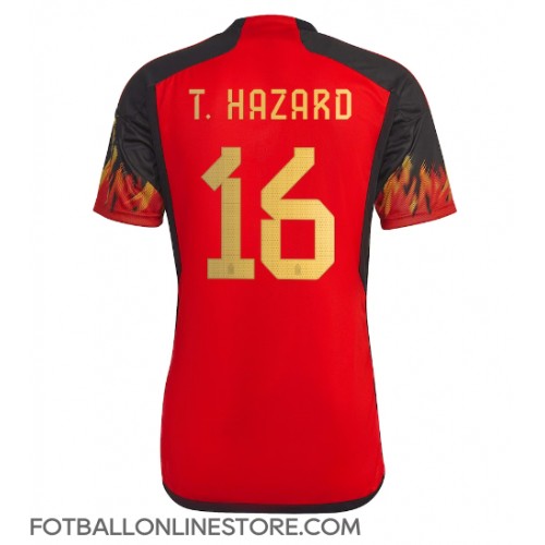 Billige Belgia Thorgan Hazard #16 Hjemmetrøye VM 2022 Kortermet